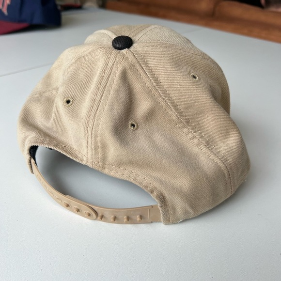 Vintage Bud Light Budweiser Volleyball Baseball Snapback Hat Cap Tan/Black USA - Picture 2 of 4